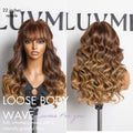 Luvme All-Day Comfort™ Wig 180% Density Loose Body Wave Glueless 7x6 Closure HD Lace Human Hair Wig with Bangs Pre-Cut Lace