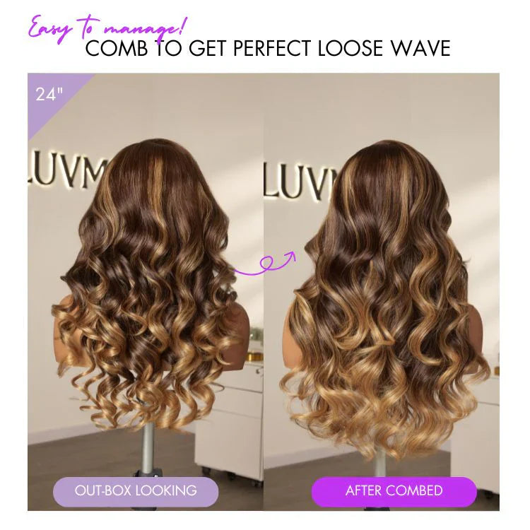 Tiktok Exclusive Deal | Luvme All-Day Comfort™ Wig 180% Density Loose Body Wave Glueless 7x6 Closure HD Lace Human Hair Wig with Bangs Pre-Cut Lace