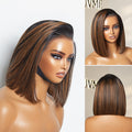 PreMax Wigs | Super Natural Hairline Silky Blunt Cut Bob Glueless 13x4 Frontal Lace Human Hair Short Wig Pre-Cut Lace