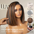 PreMax Wigs | Super Natural Hairline Silky Blunt Cut Bob Glueless 13x4 Frontal Lace Human Hair Short Wig Pre-Cut Lace