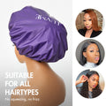 1pc Dual-Layer Shower Cap, Perfect for All Hair Lengths, Breathable & Comfortable