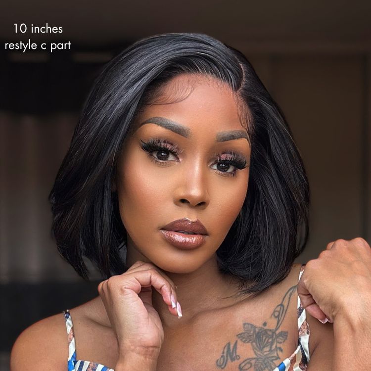 Luvme All-Day Comfort™ Wig Silky Blunt Cut Bob Glueless 7x6 Closure HD Lace Wig Pre-Cut Lace