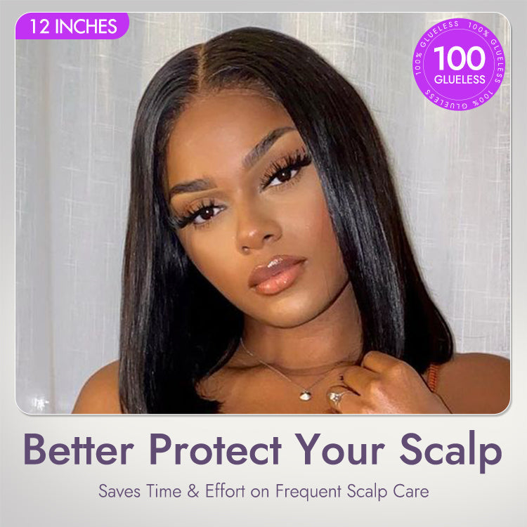 My GO-TO BOB™ - Glueless 5x5 Closure HD Lace Silky Straight Human Hair Wig