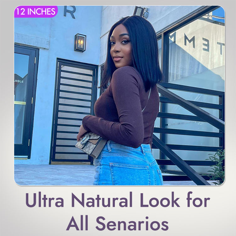 My GO-TO BOB™ - Glueless 5x5 Closure HD Lace Silky Straight Human Hair Wig