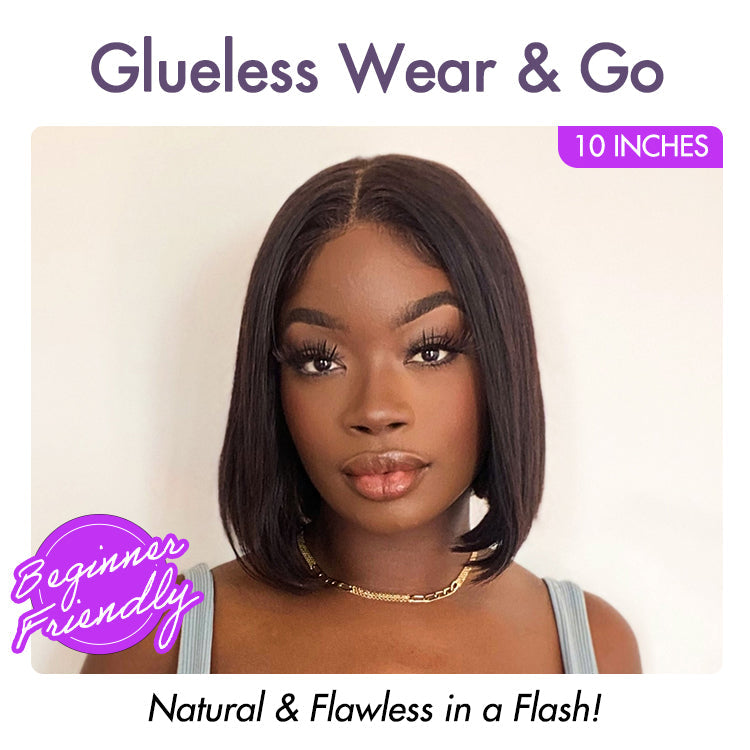 My GO-TO BOB™ - Glueless 5x5 Closure HD Lace Silky Straight Human Hair Wig