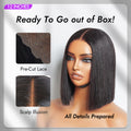 Glueless 4x4 Closure Undetectable HD Lace Bob Wig 100% Human Hair | Pre-bleached Knots - US Only