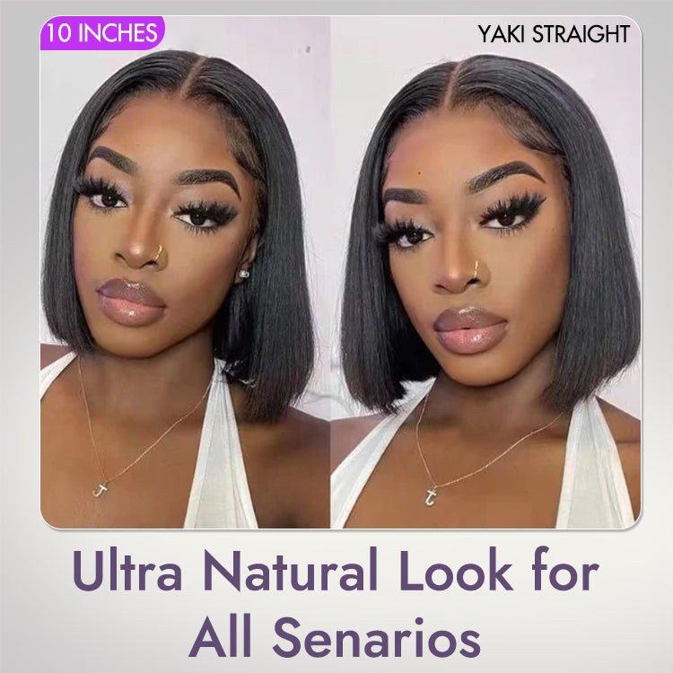 Glueless 4x4 Closure Undetectable HD Lace Bob Wig 100% Human Hair | Pre-bleached Knots - US Only