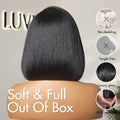 Put On & Go Blunt Cut Straight Bob Minimalist HD Lace Glueless C Part Wig  - US Only
