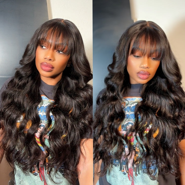 Weekly Special | Luvme All-Day Comfort™ Wig Loose Body Wave Glueless 7x6 Closure HD Lace Human Hair Wig with Bangs Pre-Cut Lace