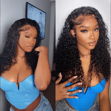 Weekly Special | PreMax 180% / 250% Water Wave Glueless Flexi-Fit Drawstring 13x4 Frontal Lace Fluffy Curly Wig Pre-Cut Lace