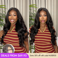 New Customers Only | Body Wave / Straight / Kinky / Deep Wave Human Hair U Part Wig