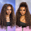 Get Free Wig | Luvme All-Day Comfort™ Wig PartingMax Brown Highlights Funmi Curly 7x6 Closure HD Lace Glueless Wig Pre Cut Lace - US Only