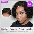 New Customers Only | Trendy Short Cut Curly Minimalist HD Lace Glueless Side Part Wig 100% Human Hair