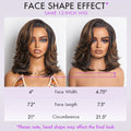 Brown Highlight Layered Wavy Butterfly Haircut Glueless Minimalist HD Lace Wig Pre-Cut Lace