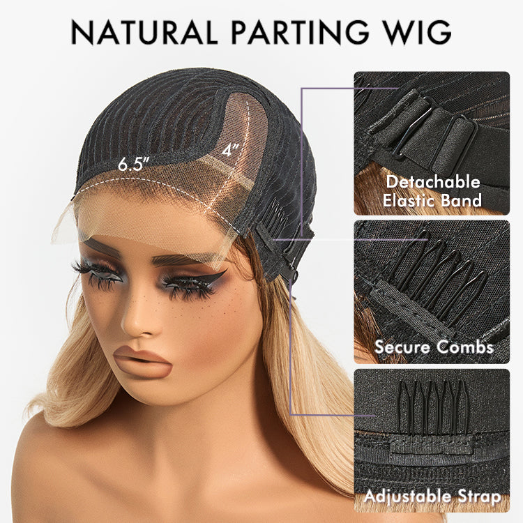 Weekly Special  | Brown Highlight Layered Haircut Wavy Glueless Minimalist HD Lace Wig Pre-Cut Lace