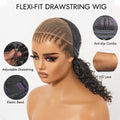 Readitress™ PreMax Knotless Fulani Braids Deep Wave Glueless Ear-to-ear 13x6 Frontal HD Lace Wig Human Hair Flexi-Fit Drawstring Cap