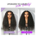 Tiktok Exclusive | PreMax 180% / 250% Density Water Wave Glueless Flexi-Fit Drawstring 13x4 Frontal Lace Fluffy Curly Wig Pre-Cut Lace