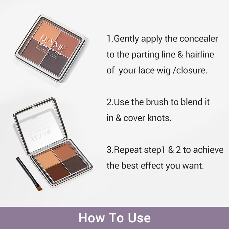 US Only | Upgrade 2.0 1pc Wig Knots Healer with a Brush, for Lace Wigs, Frontal Part and Hairline