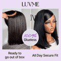 Swoop Bangs Breathable Cap Deep Left C Part Silky Straight Glueless 5x5 Closure Lace Bob Wig