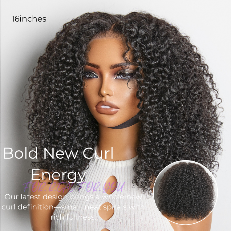 Beginner Friendly 220% Density Glueless 5x5 Closure Pre-Cut Lace Afro Curly Wig Flexi-Fit Drawstring Cap