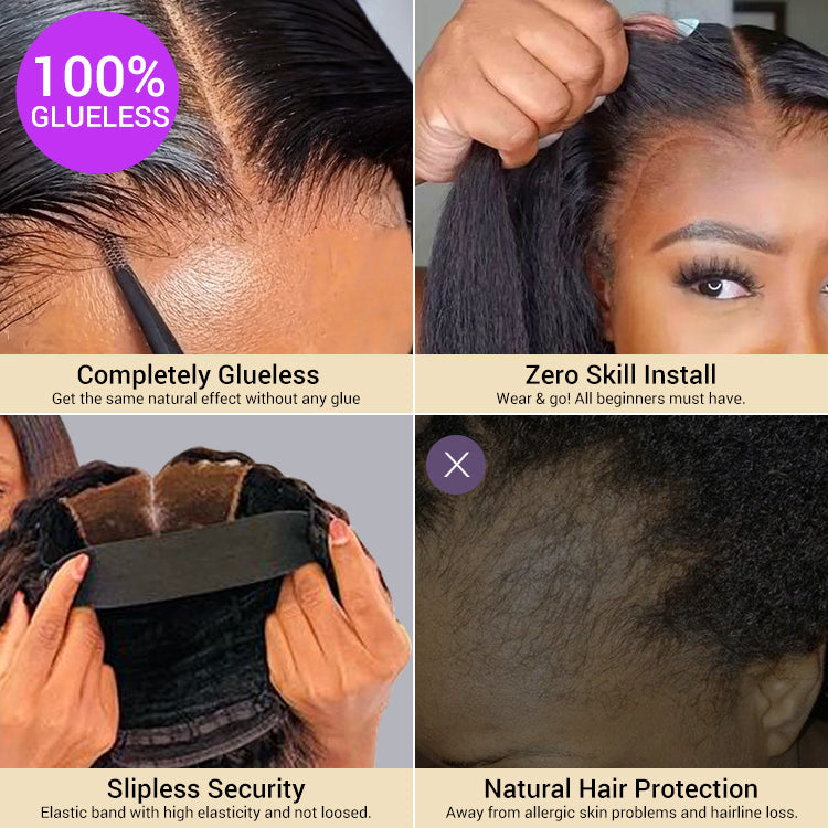 Coily Curly 5x5 Closure HD Lace Glueless Pre-Cut Wig with Breathable Cap