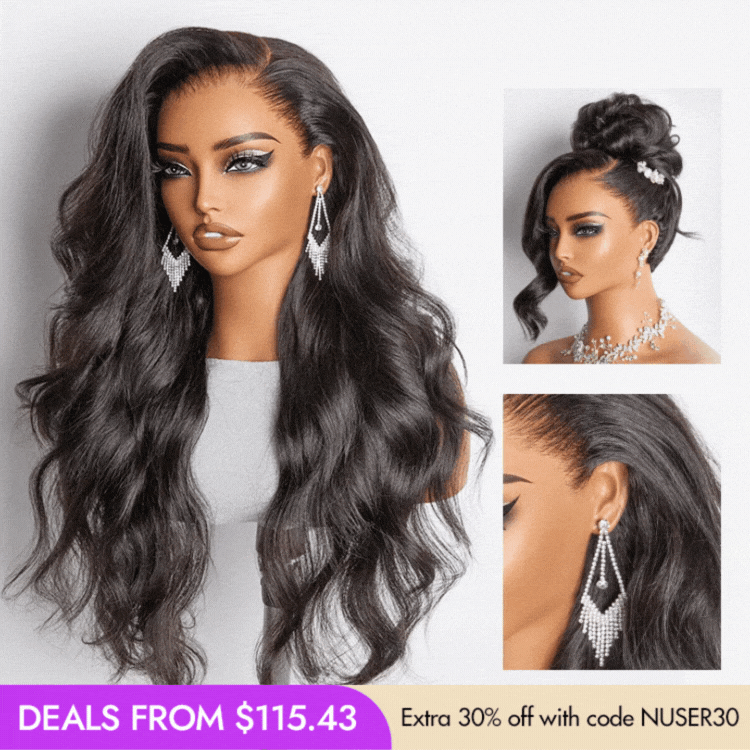 New Customers Only | NatureMAX™ 200% / 250% Density Loose Wave Glueless 13x6 HD Lace Front Wig Human Hair Pre-Cut Lace Flexi-Fit Drawstring Cap