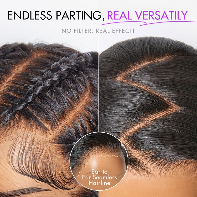 PreMax Wigs - 180% Density Body Wave / Straight Glueless 13x4 Frontal Lace Long Wig Pre-Cut Lace