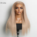 NatureMAX™ 180% Density Ash Blonde Silky Straight Glueless Ear-to-ear 13x4 HD Lace Front Wig Pre-Cut Lace Flexi-Fit Drawstring Cap