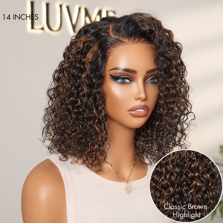 Wash & Wear™ Wet and Wavy 5x5 Closure Pre-Cut Lace Water Wave Wig Glueless Side Part Human Hair Wig