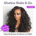 180% Density Bouncy Curls Glueless 5x5 Closure Pre-Cut Lace Layered Curly Wig Breathable Cap