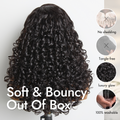 New Customers Only | 180% Density Bouncy Curls Glueless 5x5 Closure Pre-Cut Lace Layered Curly Wig Breathable Cap  - US Only