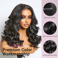 Jet Black Loose Body Wave Glueless 5x5 Closure Lace Wig 100% Human Hair