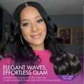 Jet Black Loose Body Wave Glueless 5x5 Closure Lace Wig 100% Human Hair