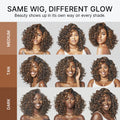 Effortless Elegance Copper Highlight / Natural Black Bouncy Curl Wig Minimalist HD Lace Glueless Wig Pre-Cut Lace