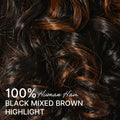 Effortless Elegance Copper Highlight / Natural Black Bouncy Curl Wig Minimalist HD Lace Glueless Wig Pre-Cut Lace