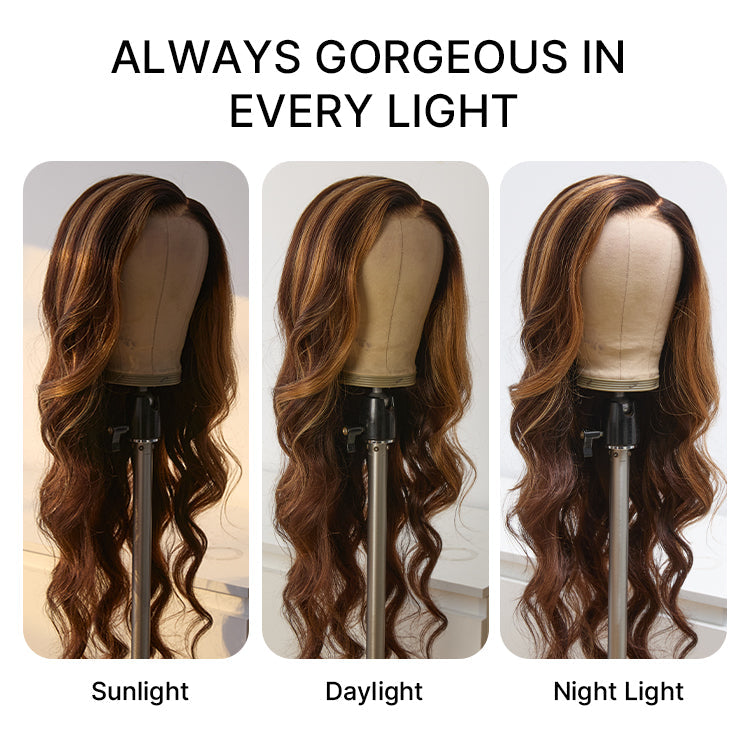 Weekly Special | Luvme All-Day Comfort™ Wig 180% Density Blonde Highlight Loose Body Wave 7x6 Closure HD Lace Human Hair Wig Pre-Cut Lace