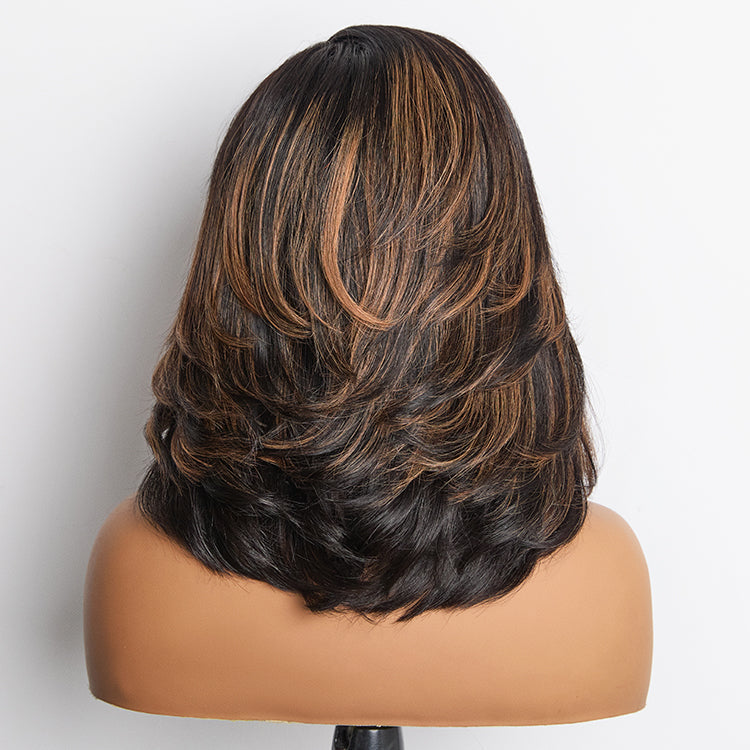 Exclusive Sale | Effortlessly Chic Layered Haircut Wavy Glueless HD Minimalist Lace Short Wig