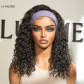 New Customers Only | Black / Brown Highlight Deep Wave Headband Wig (Get Free Trendy Headbands)