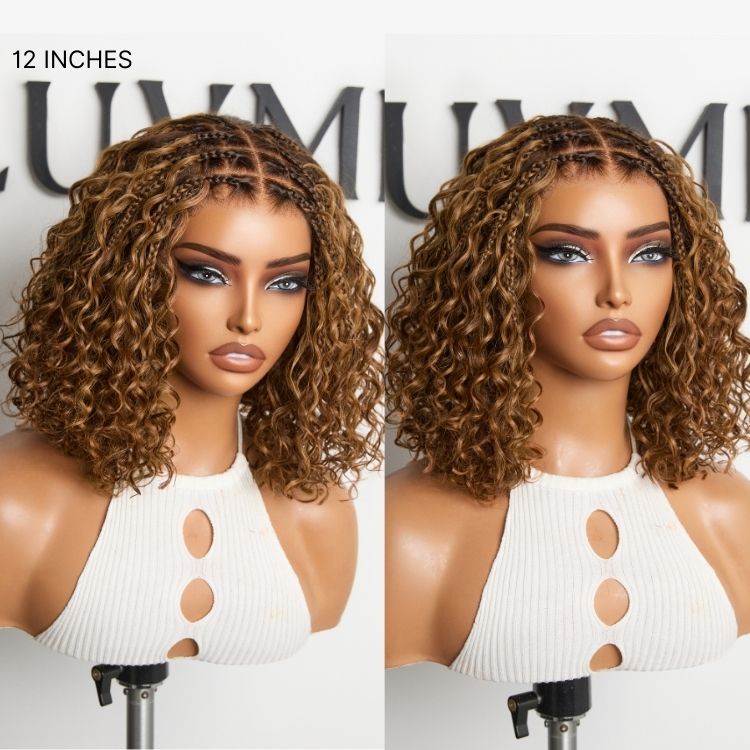 Get Free Wig | Readitress™ Boho Braids Deep Curly Glueless 5x5 Closure Lace with Braided Top Human Hair Wig Pre-Cut Lace - US Only