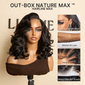 NatureMAX™ 200% Density Ombre Brown / Natural Loose Wave Glueless 13x6 HD Lace Front Shoulder Length Wig Pre-Cut Lace Flexi-Fit Drawstring Cap