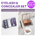 Eyelash & Concealer Set | 1pc Upgrade 2.0 Wig Knots Healer with a Brush + Self-Adhesive Eyelashes | Add-on Item