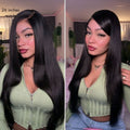 Weekly Special | Luvme All-Day Comfort™ Wig 180% Density Butterfly Cut Layered Light Yaki Straight / Loose Body Wave Glueless 7x6 Closure HD Lace Human Hair Wig Pre-Cut Lace