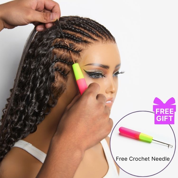 Readitress™ Pre-Separated Feather Crochet Human Hair Extensions Deep Wave / Silky Straight Protective Style with Free Gifts