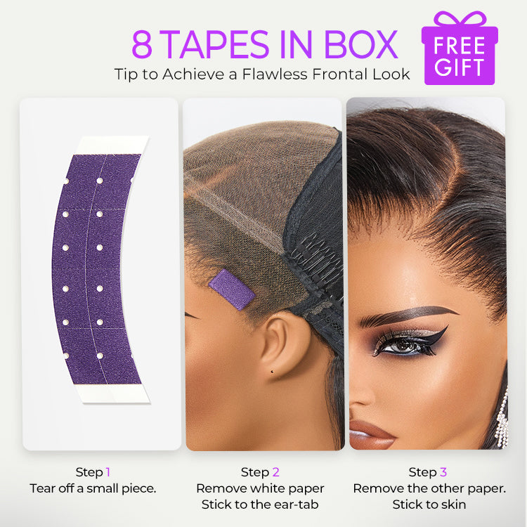 NatureMAX™ 200% Density Ombre Brown Loose Wave Glueless 13x6 HD Lace Front Wig Human Hair Pre-Cut Lace Flexi-Fit Drawstring Cap