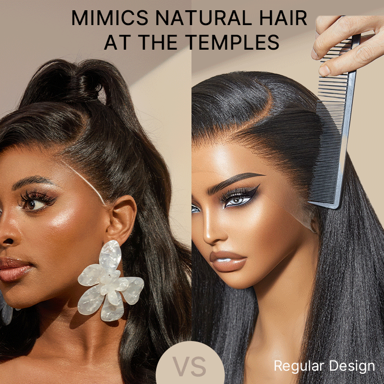 NatureMAX™ 200% Density Ombre Brown Loose Wave Glueless 13x6 HD Lace Front Wig Human Hair Pre-Cut Lace Flexi-Fit Drawstring Cap