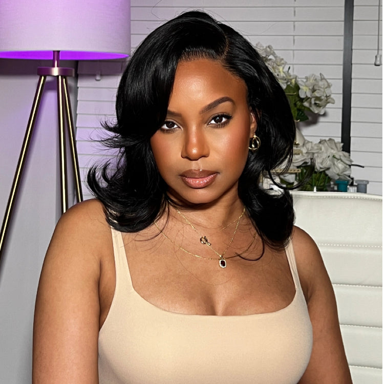 VIP DAY ONLY | 12 Inches Effortlessly Chic Layered Haircut Wavy Glueless HD Minimalist Lace Short Wig - US Only