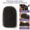 Readitress™ Afro Kinky Bulk Human hair for Dreadlock Extensions,Repair Locs, Twists and Braids