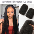 Readitress™ Afro Kinky Bulk Human hair for Dreadlock Extensions,Repair Locs, Twists and Braids