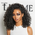 VIP ONLY | 180% Density 4C Kinky Edges Jet Black Burmese Curly Glueless Ear-to-ear Wide T Pre-Cut Lace Front Wig Flexi-Fit Drawstring Cap