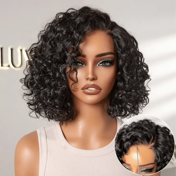 Special Deal | Ready to Go Water Wave Short Curly Bob Wig Glueless Minimalist HD Lace Wig Pre-Cut Lace
